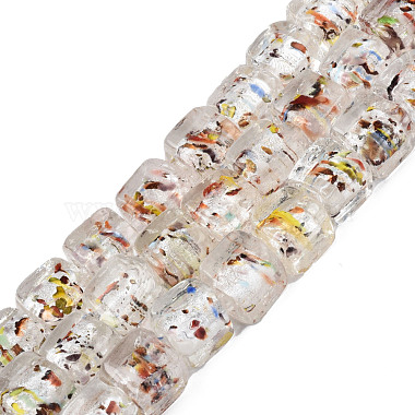 Creamy White Cube Lampwork Beads