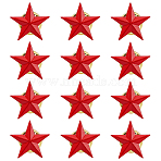 12Pcs Star Alloy Lapel Pin Backs for Backpack Clothes, Golden, Red, 18x19mm(JEWB-FH0003-07B)