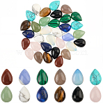 36Pcs 12 Styles Natural & Synthetic Mixed Gemstone Cabochons, Teardrop, Mixed Dyed and Undyed, 13~14x9~10x4.5~5mm, 3pcs/style(G-SP0001-41)