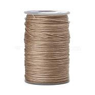 Waxed Polyester Cord, 9-Ply, Camel, 0.65mm, about 21.87 yards(20m)/roll(YC-E006-0.65mm-A06)