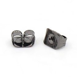 Iron Friction Ear Nuts, Gunmetal, 5x3.5mm, Hole: 0.7~0.9mm(IFIN-E012-B)