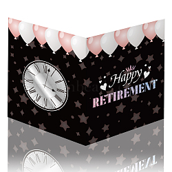 Rectangle Paper Farewell Greeting Card, Clock, 350x275mm(AJEW-WH0522-007)
