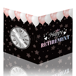 Rectangle Paper Farewell Greeting Card, Clock, 350x275mm, unfolded: 550x350mm.(AJEW-WH0522-007)