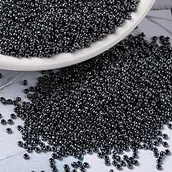 MIYUKI Round Rocailles Beads, Japanese Seed Beads, 15/0, (RR451) Gunmetal, 1.5mm, Hole: 0.7mm, about 27777pcs/50g(SEED-X0056-RR0451)