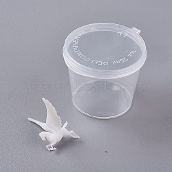 DIY Crystal Epoxy Resin Material Filling, Horse, For Display Decoration, with Transparent Box, White, 21x26x17mm(X-DIY-WH0152-84K-01)