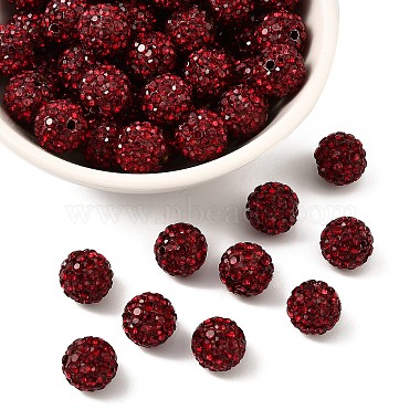 Perles de boule pav&eacute; disco (RB-H258-10MM-208)-1
