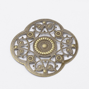 Antique Bronze Flower Iron Pendants