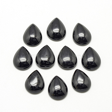14mm Teardrop Black Stone Cabochons