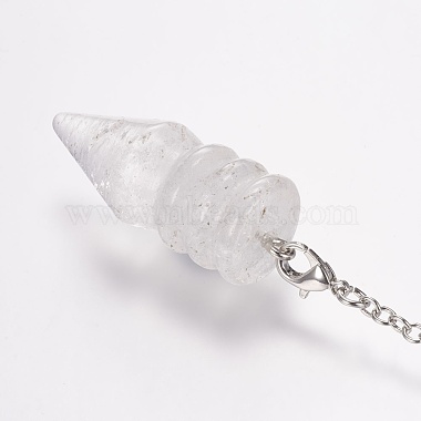 Natural Quartz Crystal Chakra Pointed Dowsing Pendulums(G-E338-08F)-2