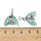 Natural Flower Amazonite Copper Wire Wrapped Pendants(G-B079-01P-05)-3