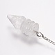 Natural Quartz Crystal Chakra Pointed Dowsing Pendulums(G-E338-08F)-2