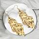 304 Stainless Steel Dangle Earrings(EJEW-F402-01G)-3