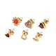 304 Stainless Steel Rhinestone Stone Dyeing Stud Earrings(EJEW-S224-04G-06)-1