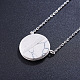 SHEGRACE Stunning 925 Sterling Silver Semicircle and Mable Pendant Necklace(JN474A)-2