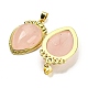 Natural Rose Quartz Pendants(G-F760-02A-03G)-2