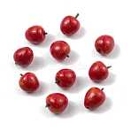 Resin Miniature Mini Dollhouse Apple Simulation Fruit, Play Food, for Dollhouse Accessories, Red, 6x7~8mm(DJEW-WH0043-16)