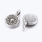 Tibetan Style Alloy Pendants, Cadmium Free & Nickel Free & Lead Free, Antique Silver, 13x9mm, Hole: 1.5mm(LF0159Y-NF)