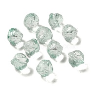 Transparent Glass Beads, Gradient Color, Walnut, Dark Sea Green, 12x13x12mm, Hole: 1.2mm(GLAA-D025-04E)