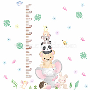 PVC Height Growth Chart Wall Sticker, Cartoon Animal with 60 to 160 cm Measurement, for Kid Room Bedroom Wallpaper Decoration, Colorful, 904x304x2mm, 2pcs/set(DIY-WH0013-68)