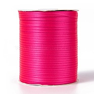 Double Face Satin Ribbon, Polyester Ribbon, Hot Pink, 1/8 inch(3mm) wide, about 880yards/roll(804.672m/roll)(RC3mmY014)