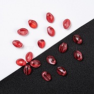 Czech Glass Beads, Tulip Petal/Lily Petal, Brown, 8.5x6x4mm, Hole: 1mm, about 37pcs/10g(X-GLAA-L025-D17)