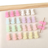 Opaque Acrylic Beads, Rabbit, Mixed Color, 24.7x14.6x11.7mm, Hole: 3mm, 300pcs/500g(OACR-H038-28)