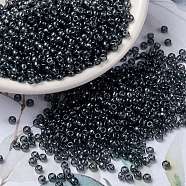 MIYUKI Round Rocailles Beads, Japanese Seed Beads, 8/0, (RR178) Transparent Gray Luster, 3mm, Hole: 1mm, about 19000~20500pcs/pound(SEED-G008-RR0178)
