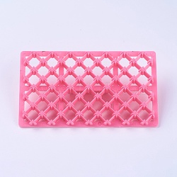 Food Grade Plastic Cookie Printing Moulds, DIY Biscuit Baking Tool, Flower, Pink, 124x72x20mm(DIY-K009-59A)