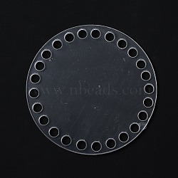 Transparent Acrylic Crochet Basket Bases, for Knitting Basket, Flat Round, Clear, 120x3mm, Hole: 8mm(DIY-WH0368-002B)