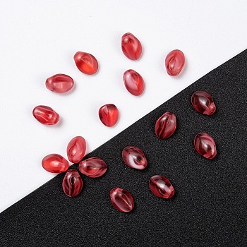 Czech Glass Beads, Tulip Petal/Lily Petal, Brown, 8.5x6x4mm, Hole: 1mm, about 37pcs/10g