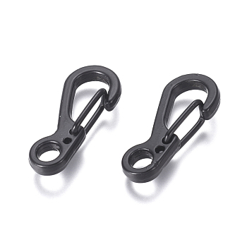 Alloy Keychain Carabiners, Spring Backpack Clasps Climbing Carabiners, Quick Release Hooks, Gunmetal, 24.4x10.7x6.2mm