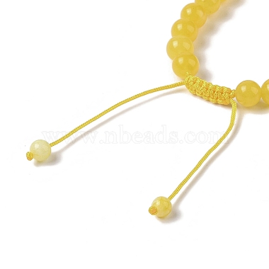 8mm Round Dyed Natural Jade Imitation Beeswax Braided Bead Bracelets for Women Men(BJEW-C067-01B-05)-4