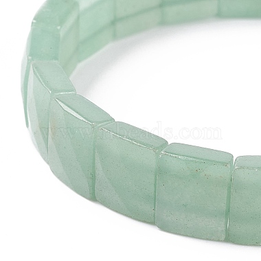 Pulseras naturales estiramiento aventurina verde(BJEW-F406-B20)-3