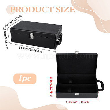 2-Slot Leather Wine Gift Packing Boxes with Handles(CON-WH0089-284A)-2
