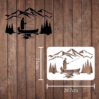 Large Plastic Reusable Drawing Painting Stencils Templates(DIY-WH0202-086)-2