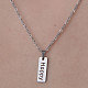 201 Stainless Steel Word Happy Pendant Necklace(NJEW-OY001-38)-1