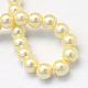 Backen gemalt pearlized Glasperlen runden Perle Stränge(HY-Q003-10mm-21)-4