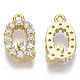 Brass Micro Pave Cubic Zirconia Charms(X-KK-T060-05-Q-G-NF)-2