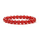 Natural Red Agate Round Beads Stretch Bracelets(BJEW-PH0001-8mm-04)-1