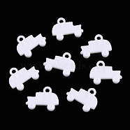 Opaque Acrylic Pendants, Car Charms, Car, 19.5x25x4.5mm, Hole: 3mm, about 454pcs/500g(SACR-L007-052)