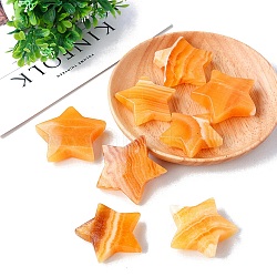 Natural Calcite Healing Stone, Reiki Energy Stone Display Decorations, Star, 40~60mm(PW-WG43070-03-1)