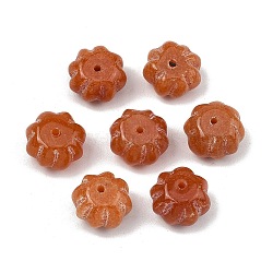 Natural Red Aventurine Carved Beads, Pumpkin, 12x8mm, Hole: 1.4mm(GG-CBA02C4-03D)