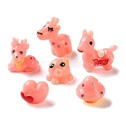 Resin Display Decorations, Micro Landscape Accessories, Pretending Prop Decorations, Mixed Shapes, Light Salmon, 12~25x15~24x9.5~15mm(RE-T002-01)