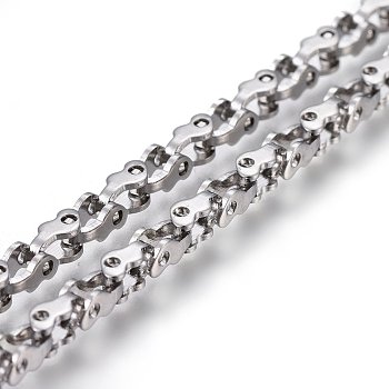 304 Stainless Steel Link Chains, Unwelded, Stainless Steel Color, 3mm, Link: 5x3x3mm