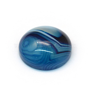 Dyed Natural Striped Agate/Banded Agate Cabochons(X-G-R348-16mm-01)-2