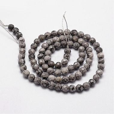 Natural Map Stone/Picasso Stone/Picasso Jasper Beads Strands(G-D840-35-4mm)-2