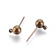 Brass Ball Post Ear Studs(KK-C227-01AB)-1