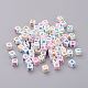 Mixed Letters Acrylic Cube Beads(X-PL38C9308)-1