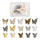 1 boîte 75pcs 15 styles de cabochons en alliage texturé papillon(MRMJ-PJ0001-05)-1