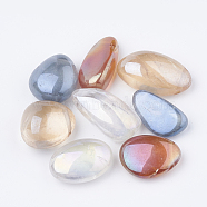 Electroplate Natural Quartz Crystal Pendants, Nuggets, Mixed Color, 20~40x18~27x10~20mm, Hole: 3mm(G-S263-38)
